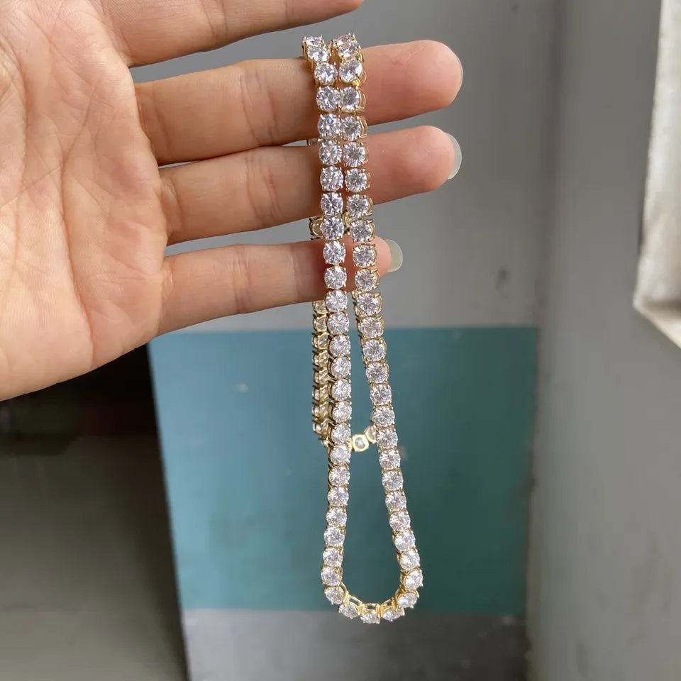 VVS Moissanite Diamond 4mm Tennis Chain For Men's &amp; Women's