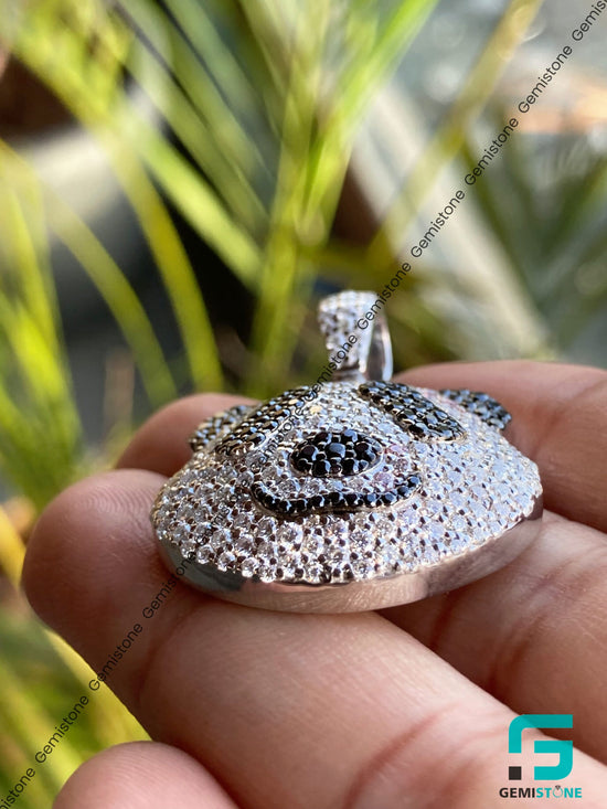 Iced Out Black and White Diamond Hip Hop Cute Panda Pendant