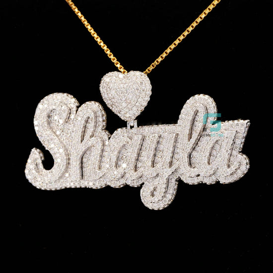VVS Moissanite Custom Name SHAYLA Diamond Letter Pendants