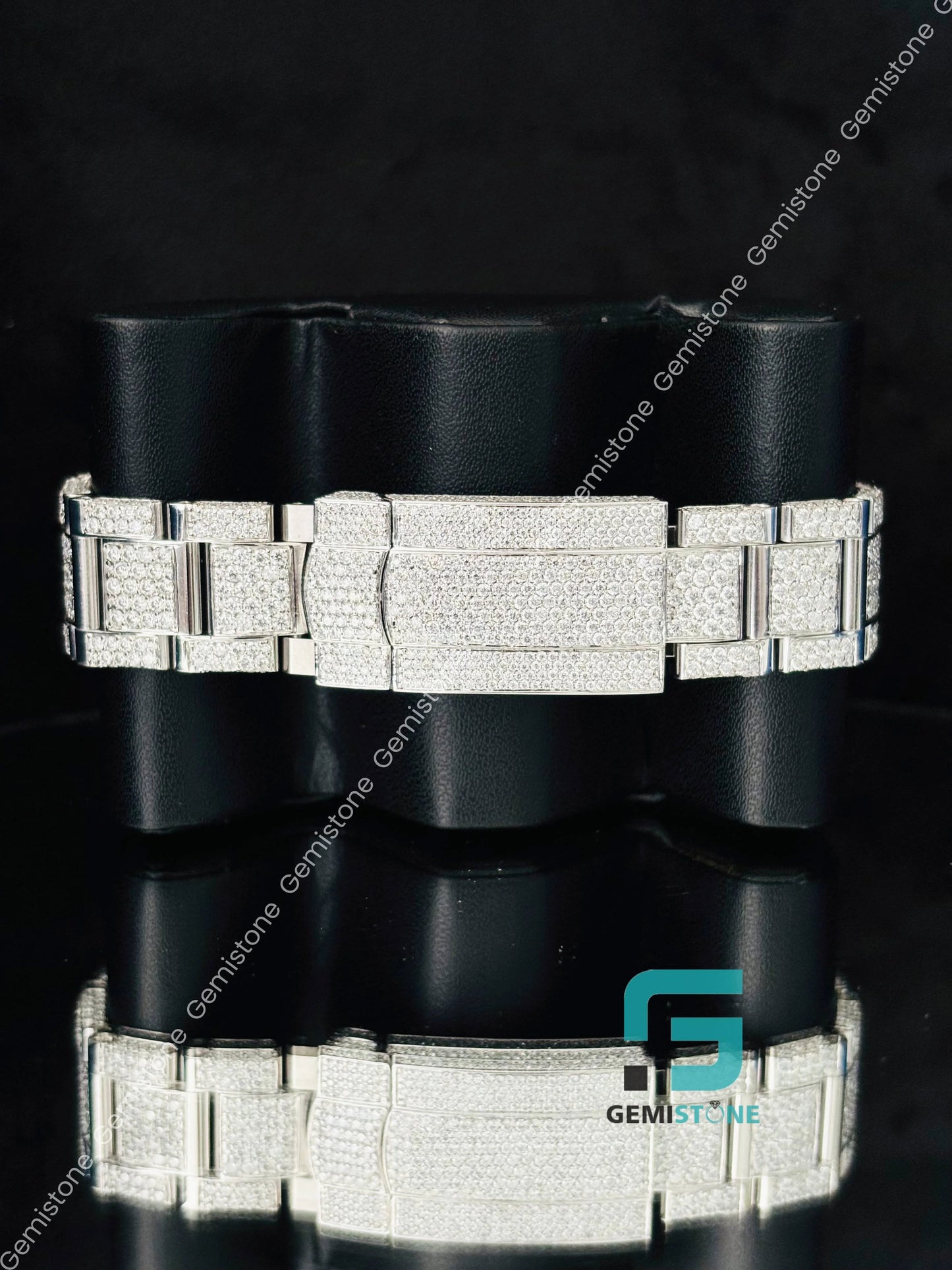 Hip Hop Big Bezel Moissanite Rolex Watch 