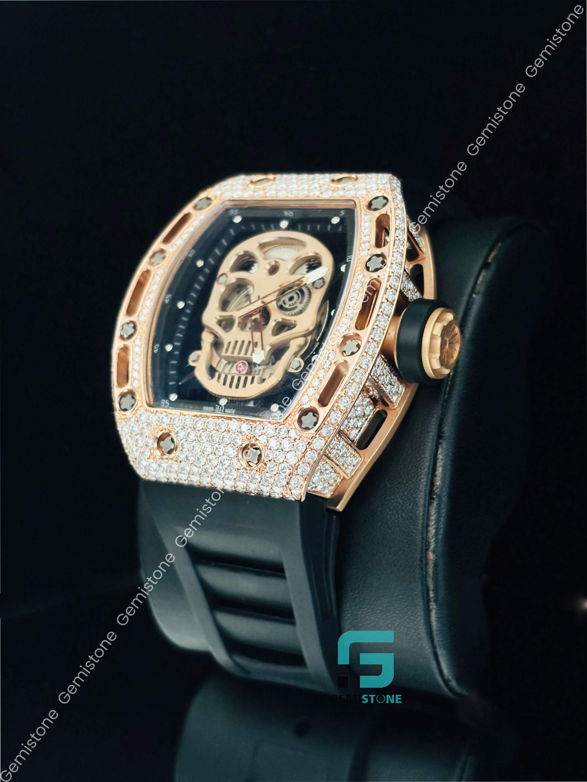 Hip Hop Black Silicon Belt Watch for Men