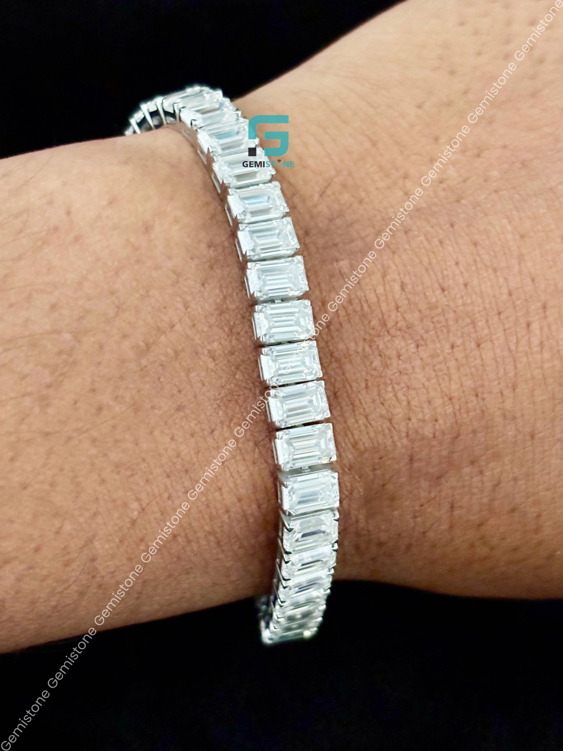 Hip Hop Bust Down Moissanite Tennis Bracelet