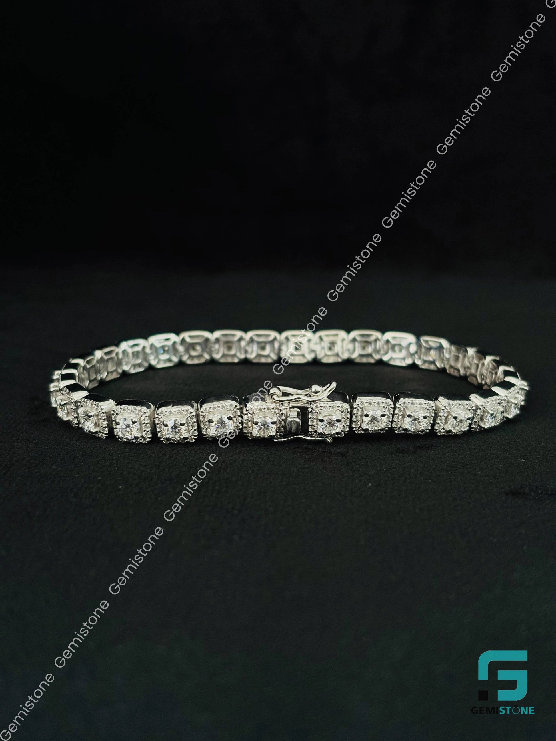 Hip Hop Iced Out Moissanite Studded Bracelet