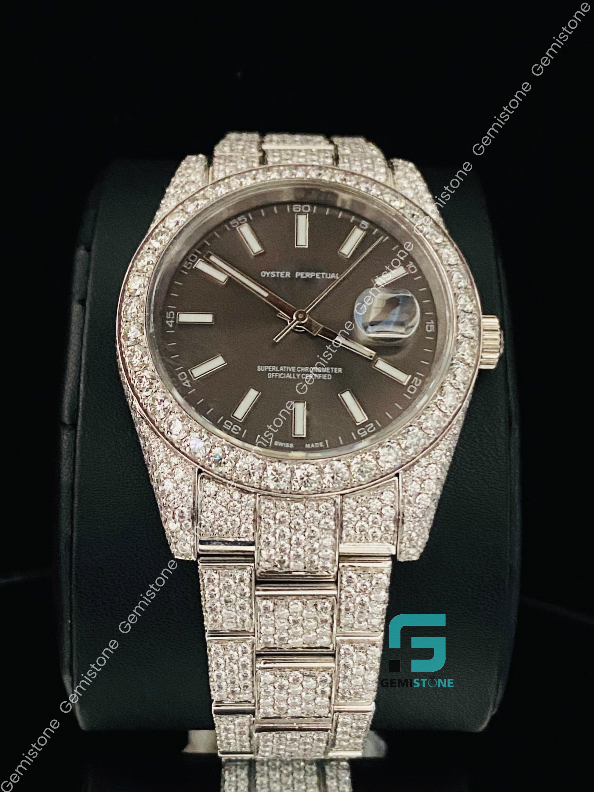 Hip Hop Moissabnite Men_s Watch
