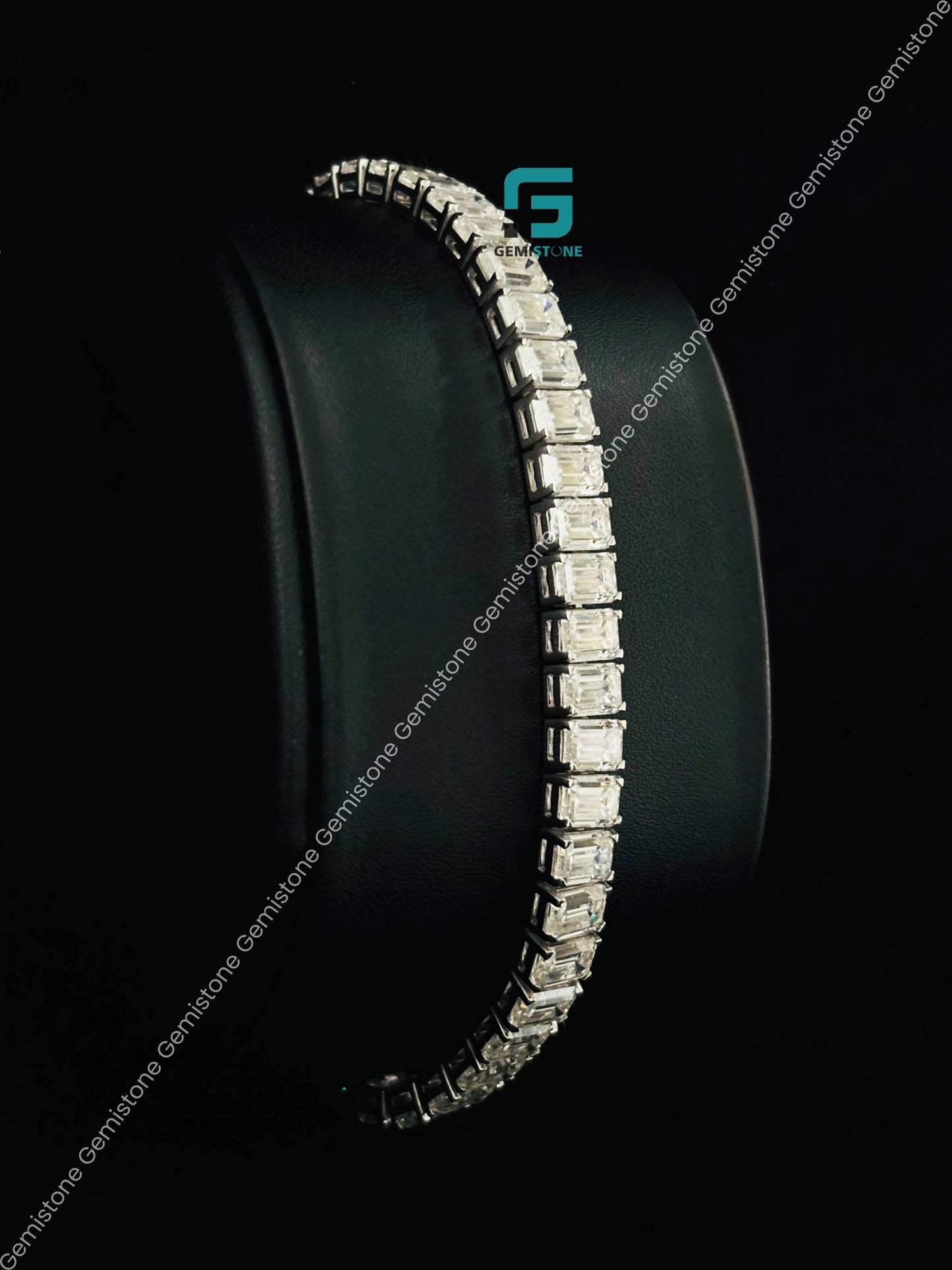 Hip Hop Moissanite Bust Down Tennis Bracelet