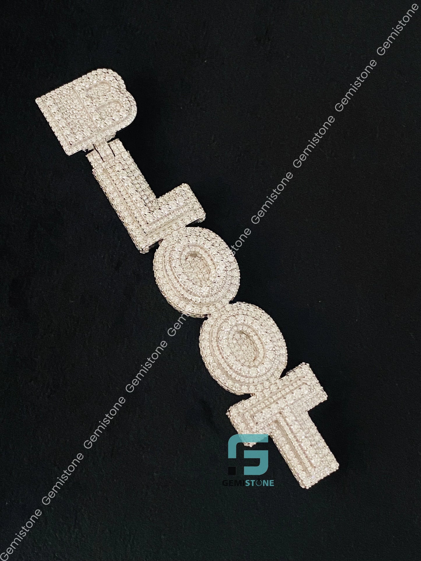 Hip Hop Moissanite Custom Name Pendant