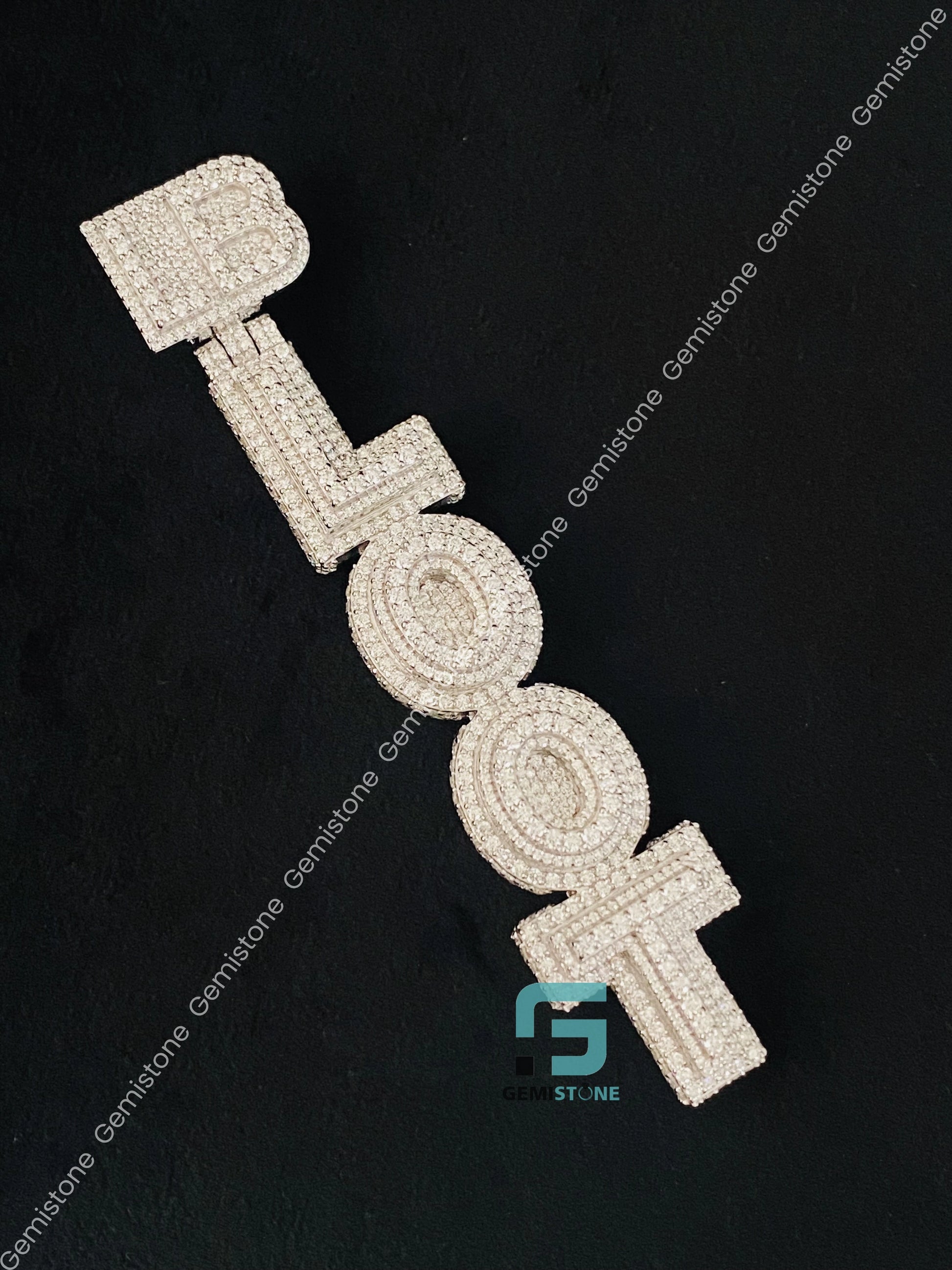 Hip Hop Moissanite Custom Name Pendant