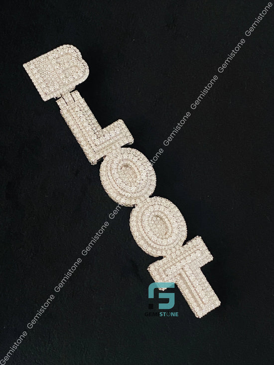 Hip Hop Moissanite Custom Name Pendant