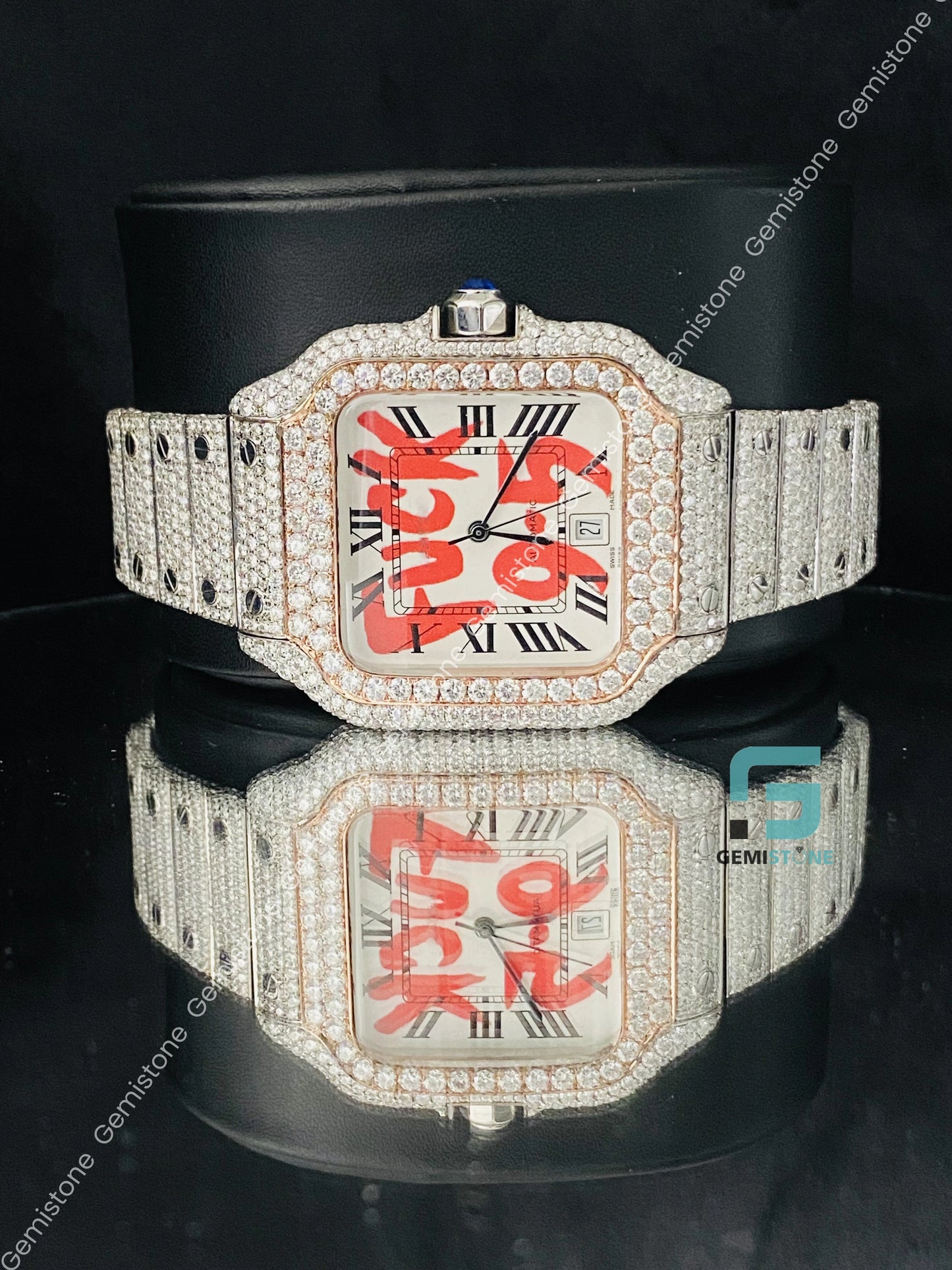 Hip Hop Moissanite Iced Out Watch for Men