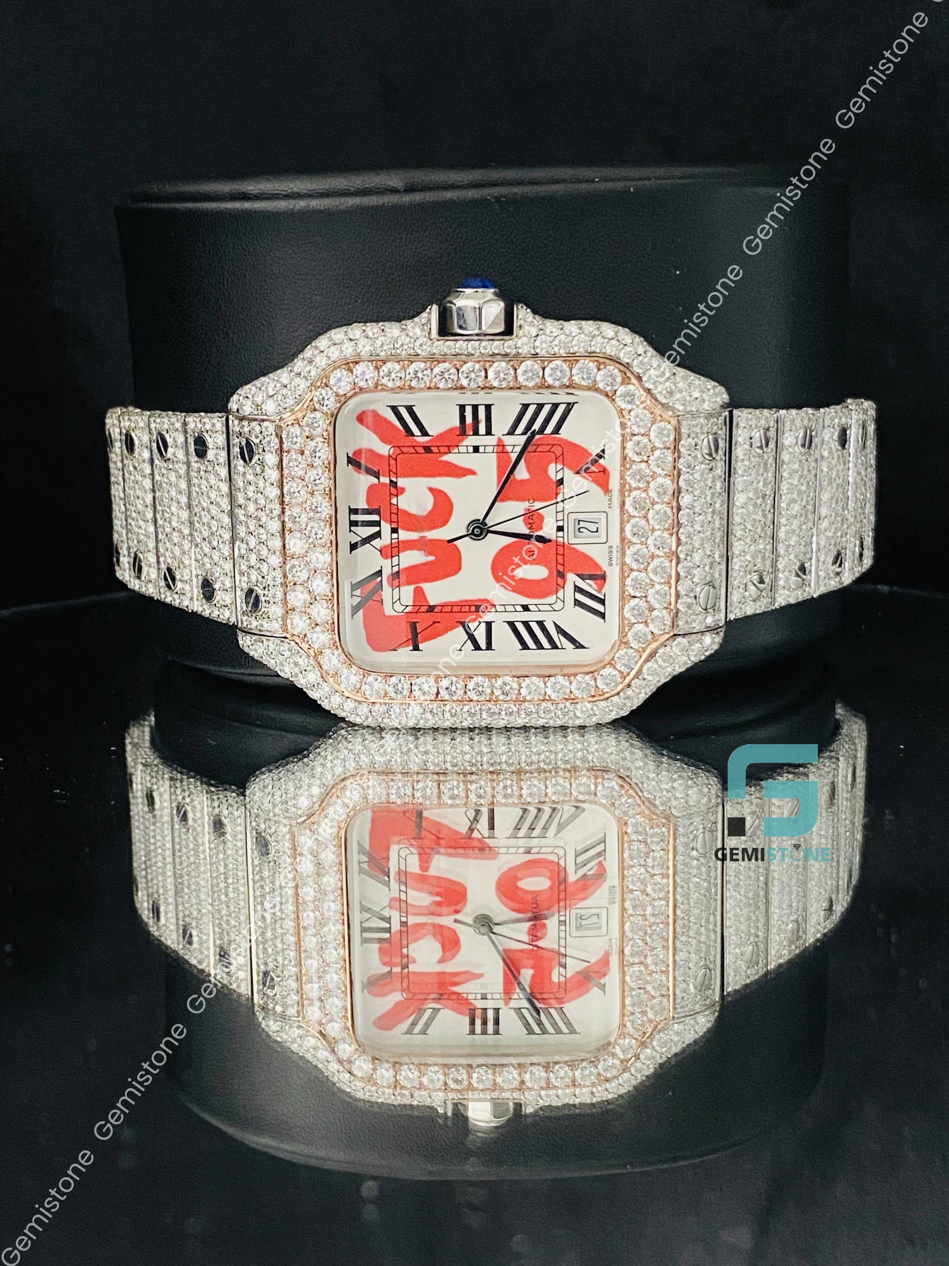 Hip Hop Moissanite Iced Out Watch for Men