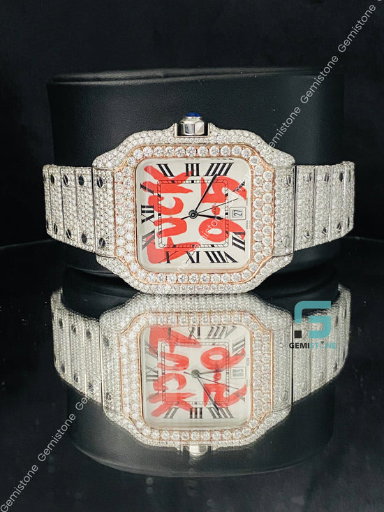 Hip Hop Moissanite Iced Out Watch for Men