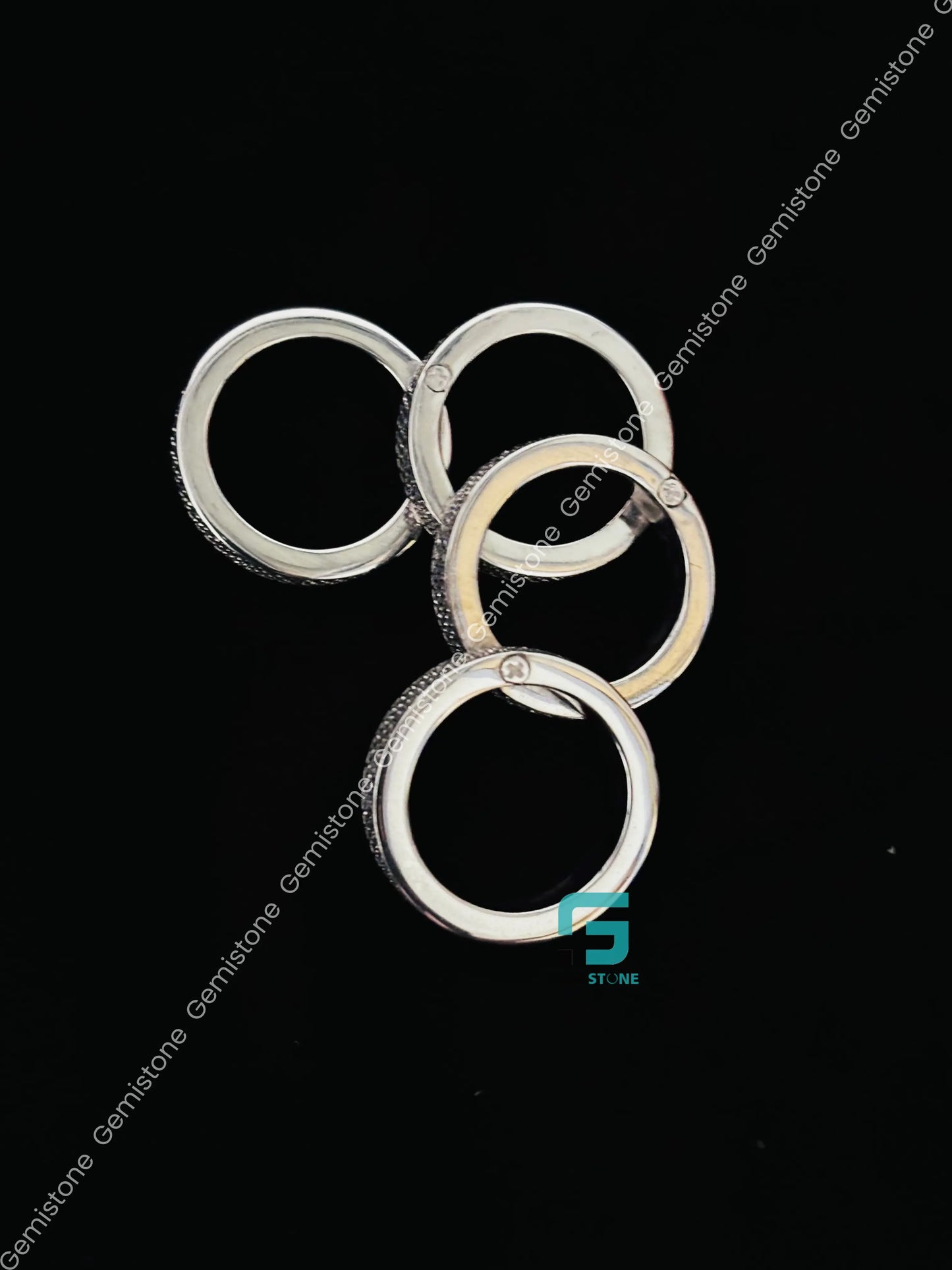 Hip Hop Moissanite Stackable 4 Finger Ring