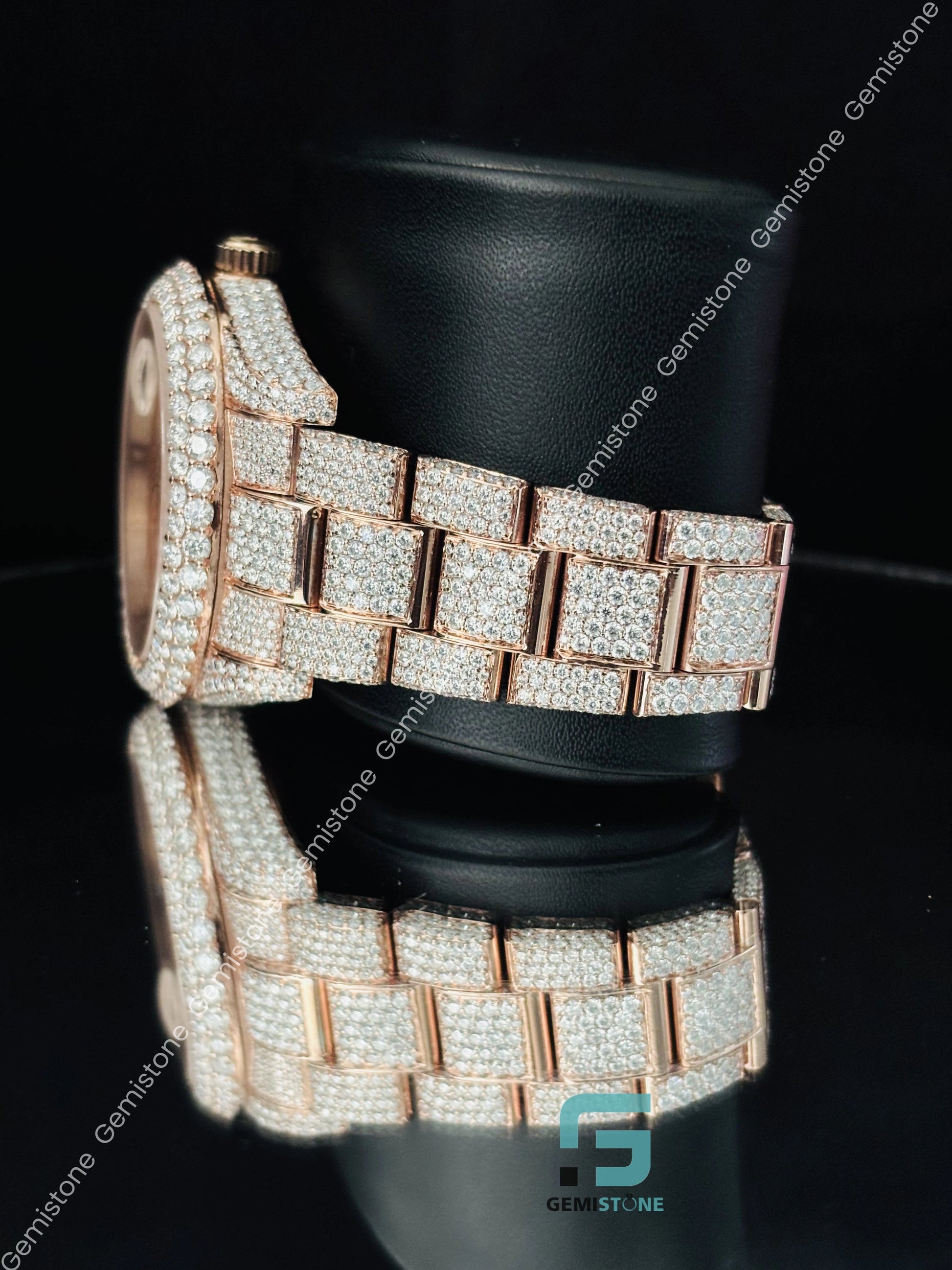 Hip Hop Moissanite Wrist Watch