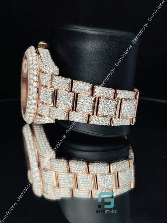 Hip Hop Moissanite Wrist Watch