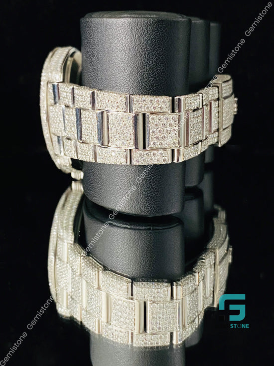 Hip Hop Studded Moissanite Watch