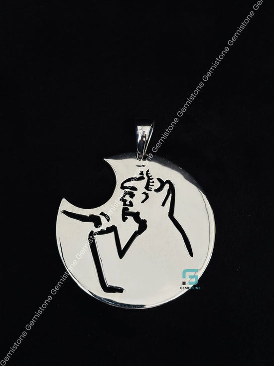 ICP Half Moon Cut Moissanite Pendant