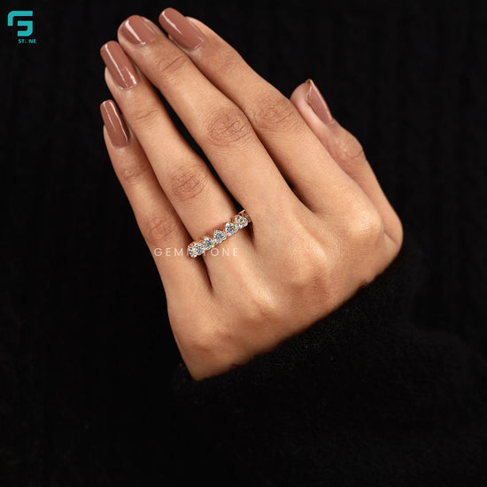 IGI Certified Heart Cut Wedding Band