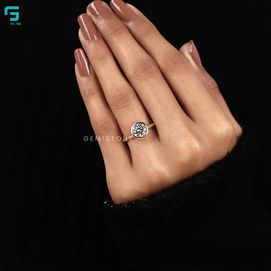 IGI Certified Round Cut Lab Diamond Ring