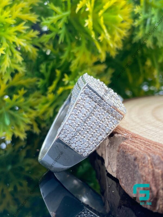 Iced-Moissanite-Ring
