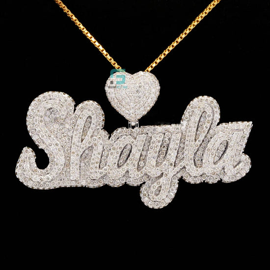 VVS Moissanite Custom Name SHAYLA Diamond Letter Pendants