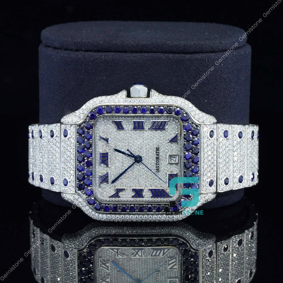 Buy Stainless Steel Hip Hop Bezel Diamond VVS Moissanite Watch