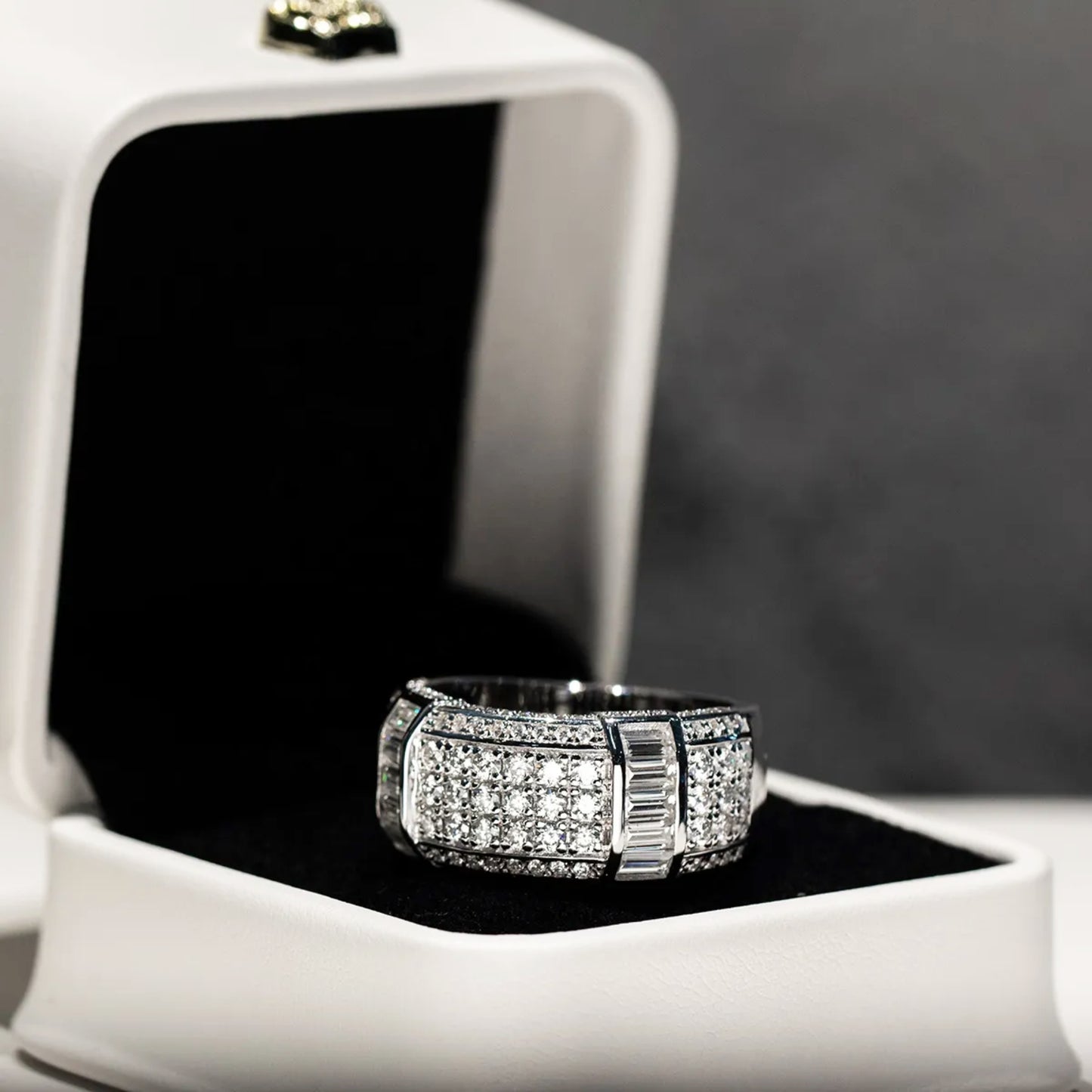 Iced-Out-Silver-Band