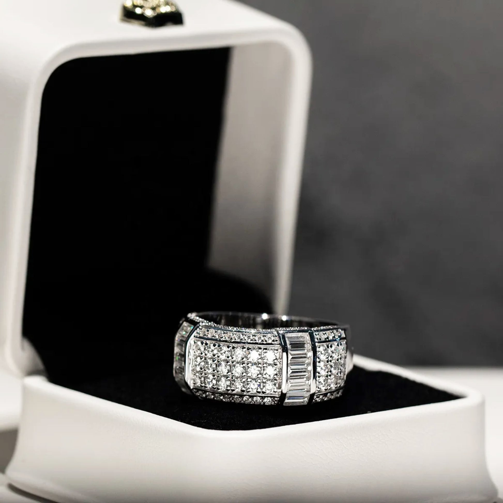 Iced-Out-Silver-Band