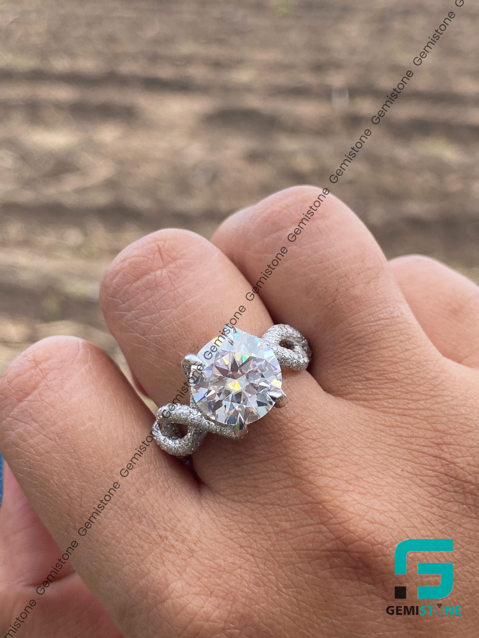 Iced-out-Moissanite-Ring