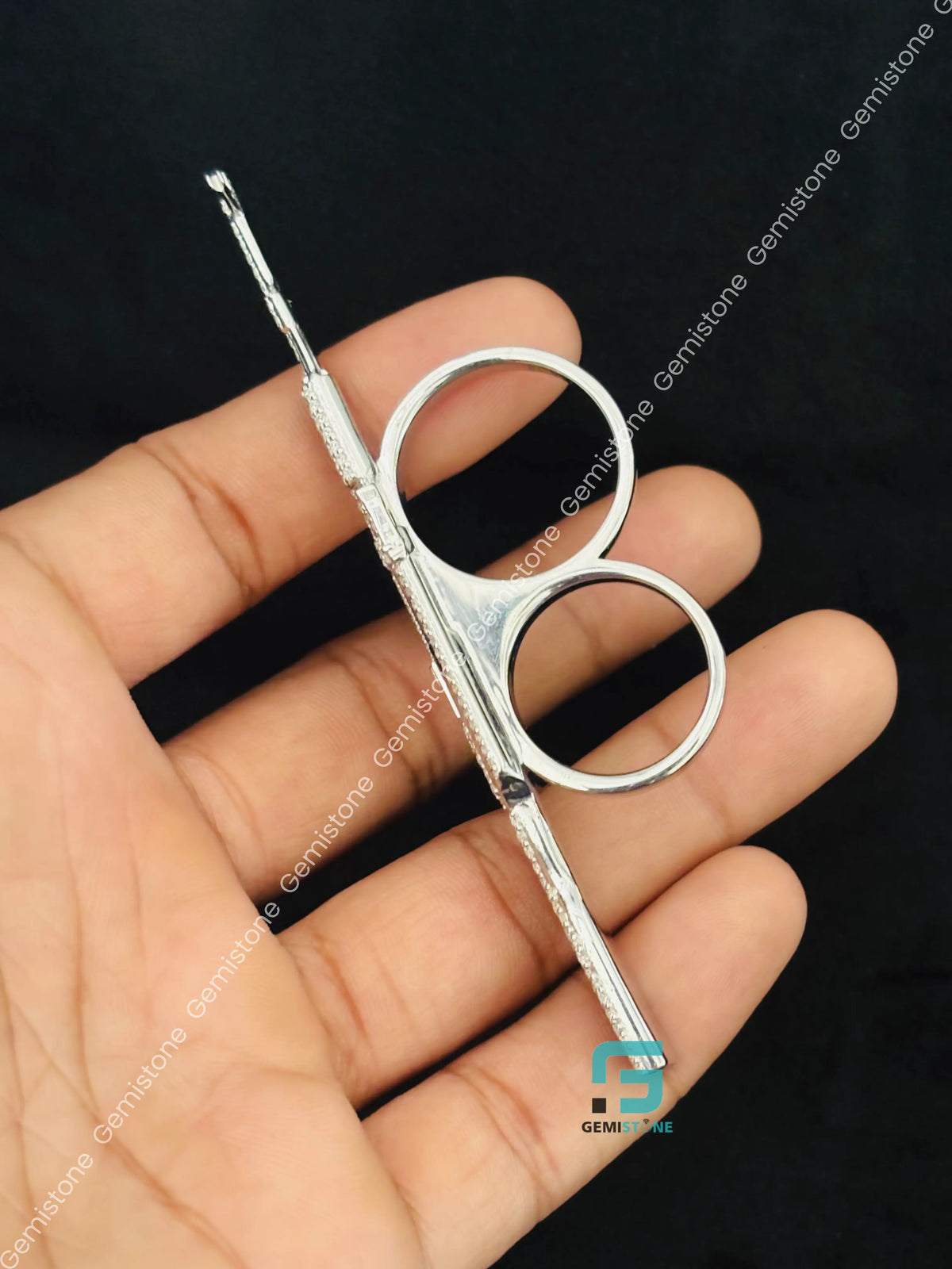 925 Silver Double Finger Gun VVS Moissanite Rapper Ring
