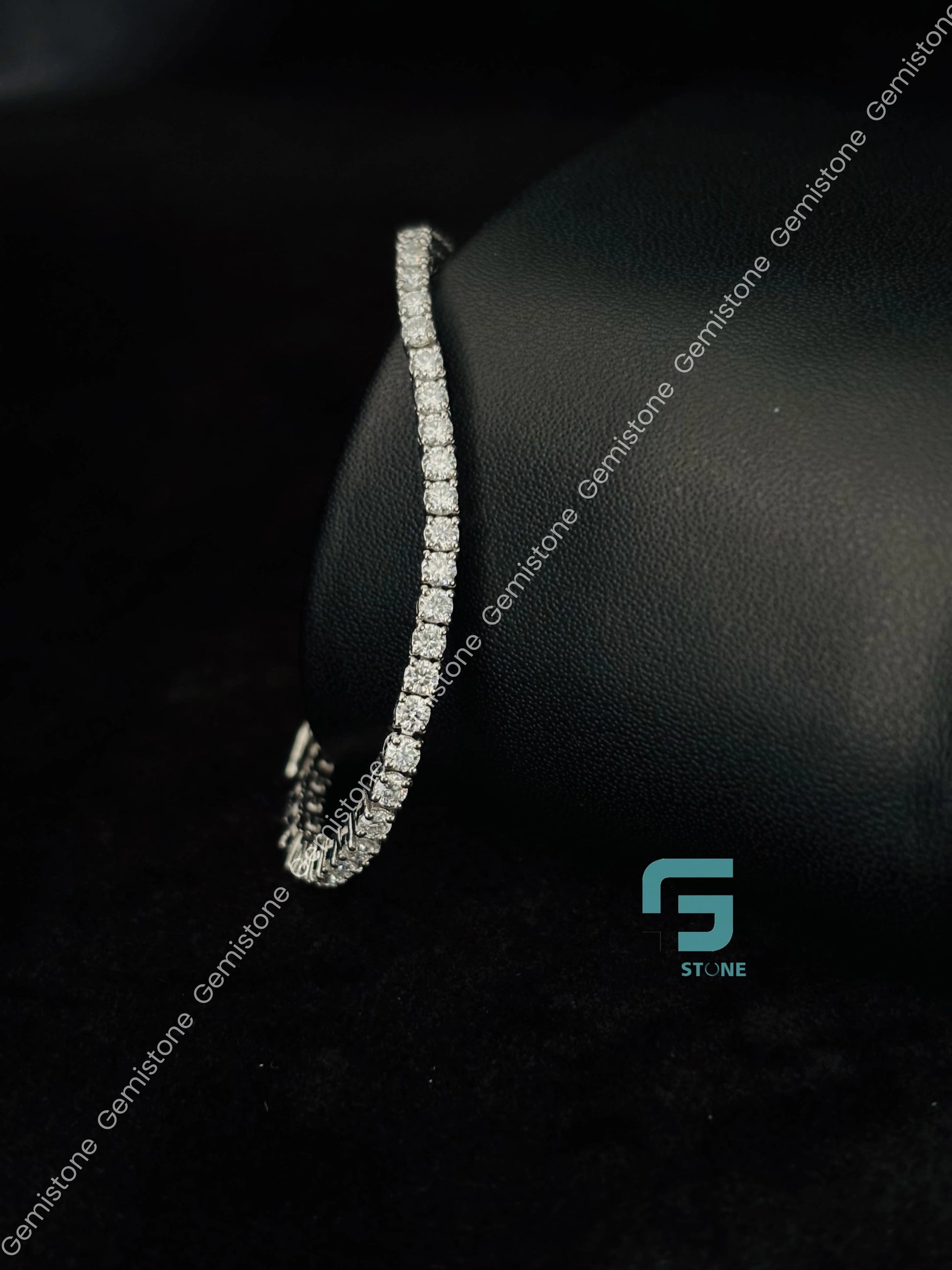 Iced Out Bust Down Moissanite Bracelet