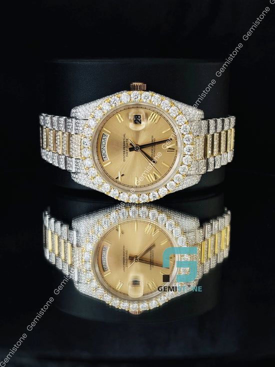 Iced Out Hip Hop Moissanite Studded Big Bezel Watch