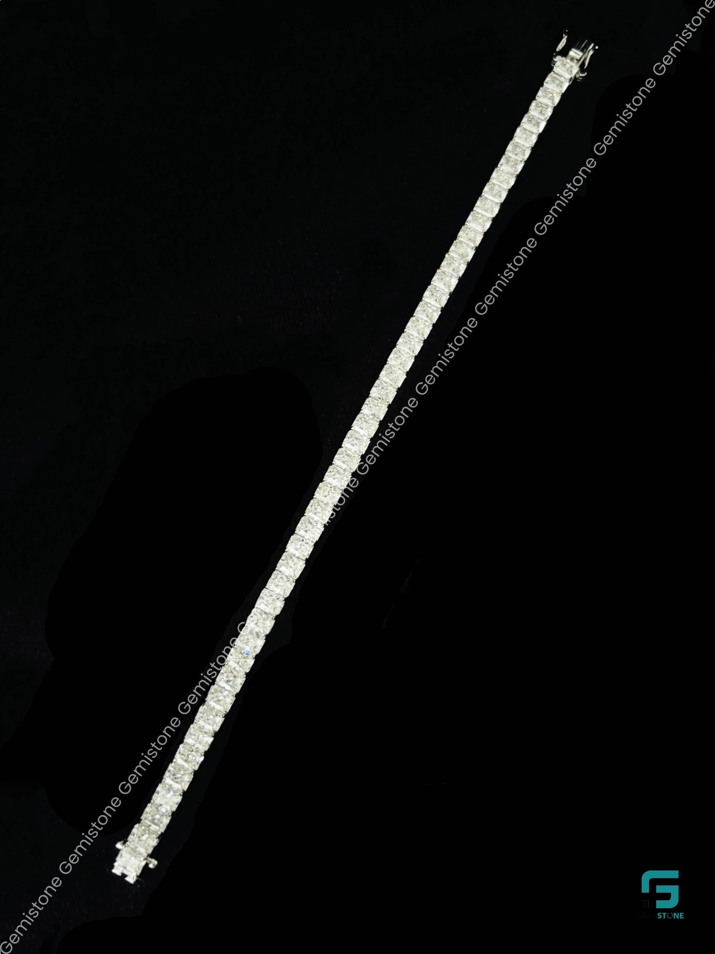 Iced Out Moissanite Bust Down Bracelet