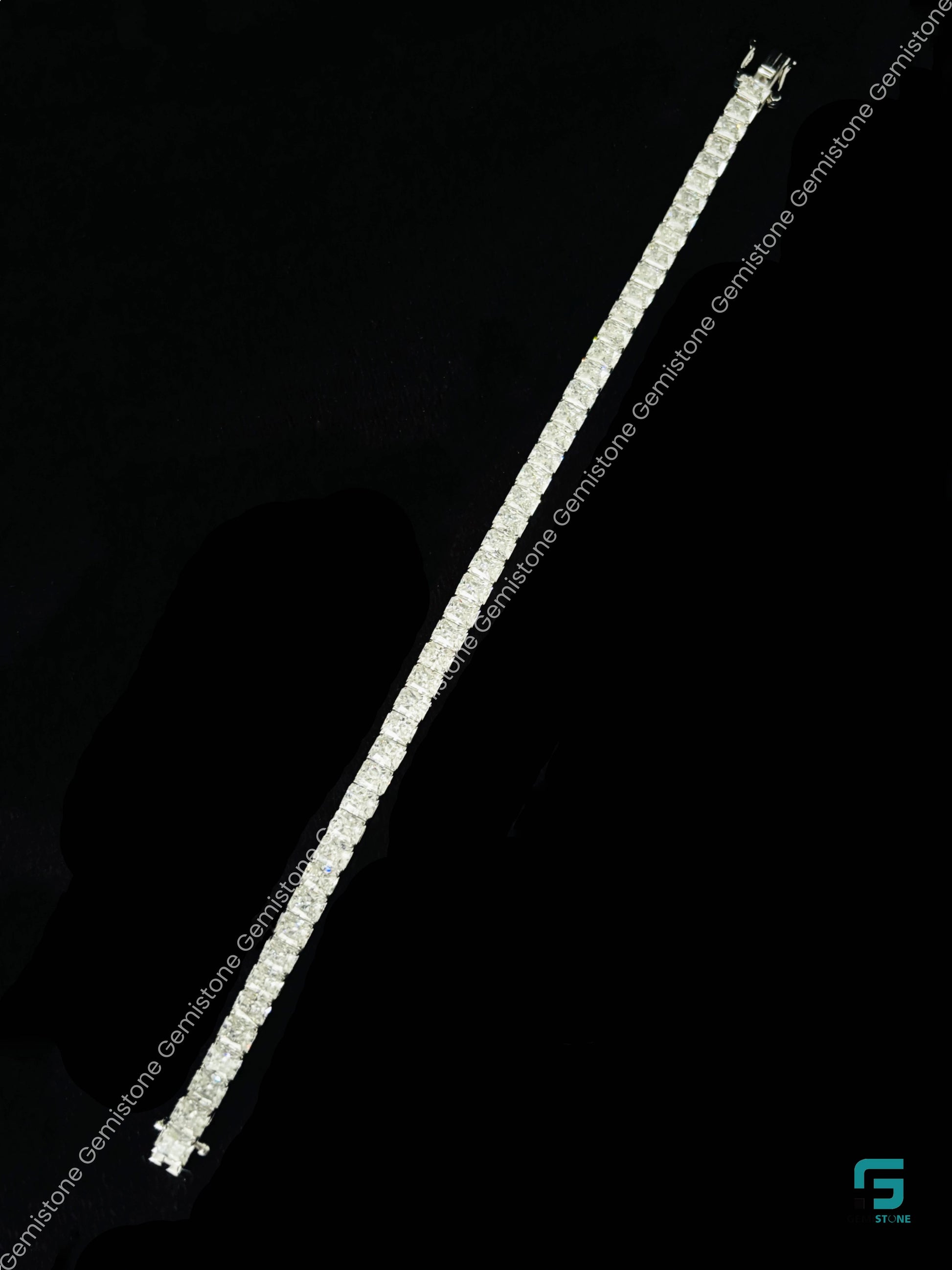 Iced Out Moissanite Bust Down Bracelet