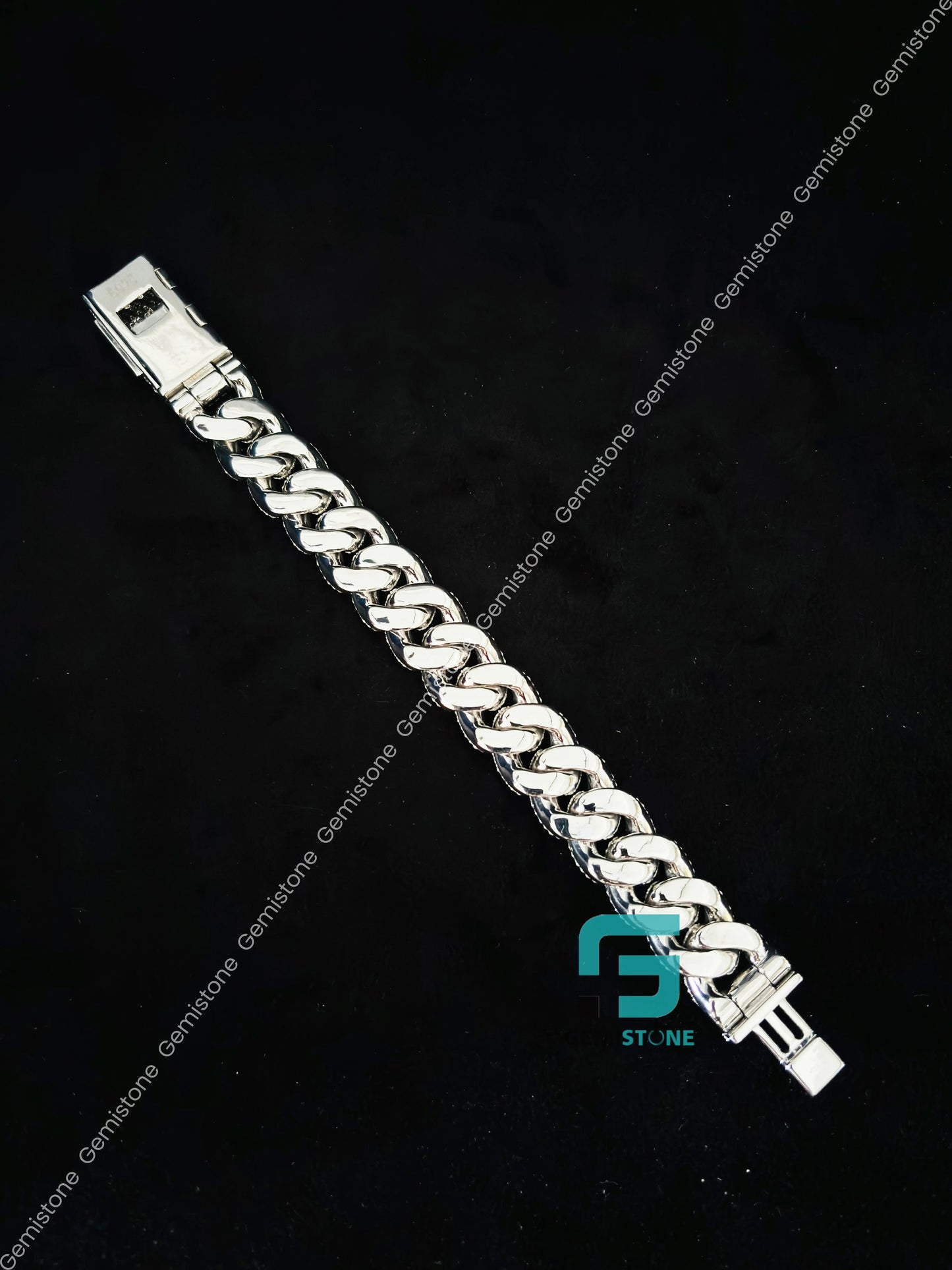 Iced Out Moissanite Cuban Link Hip Hop Bracelet
