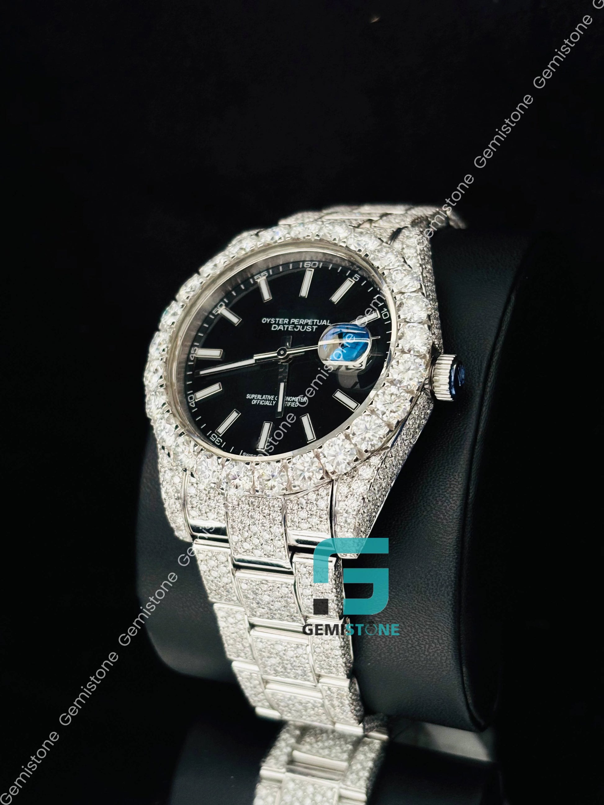 Iced Out Moissanite Rolex Watch