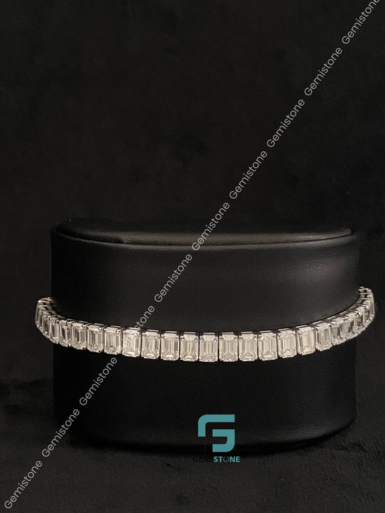 Iced Out Moissanite Sterling Silver Hip Hop Bracelet