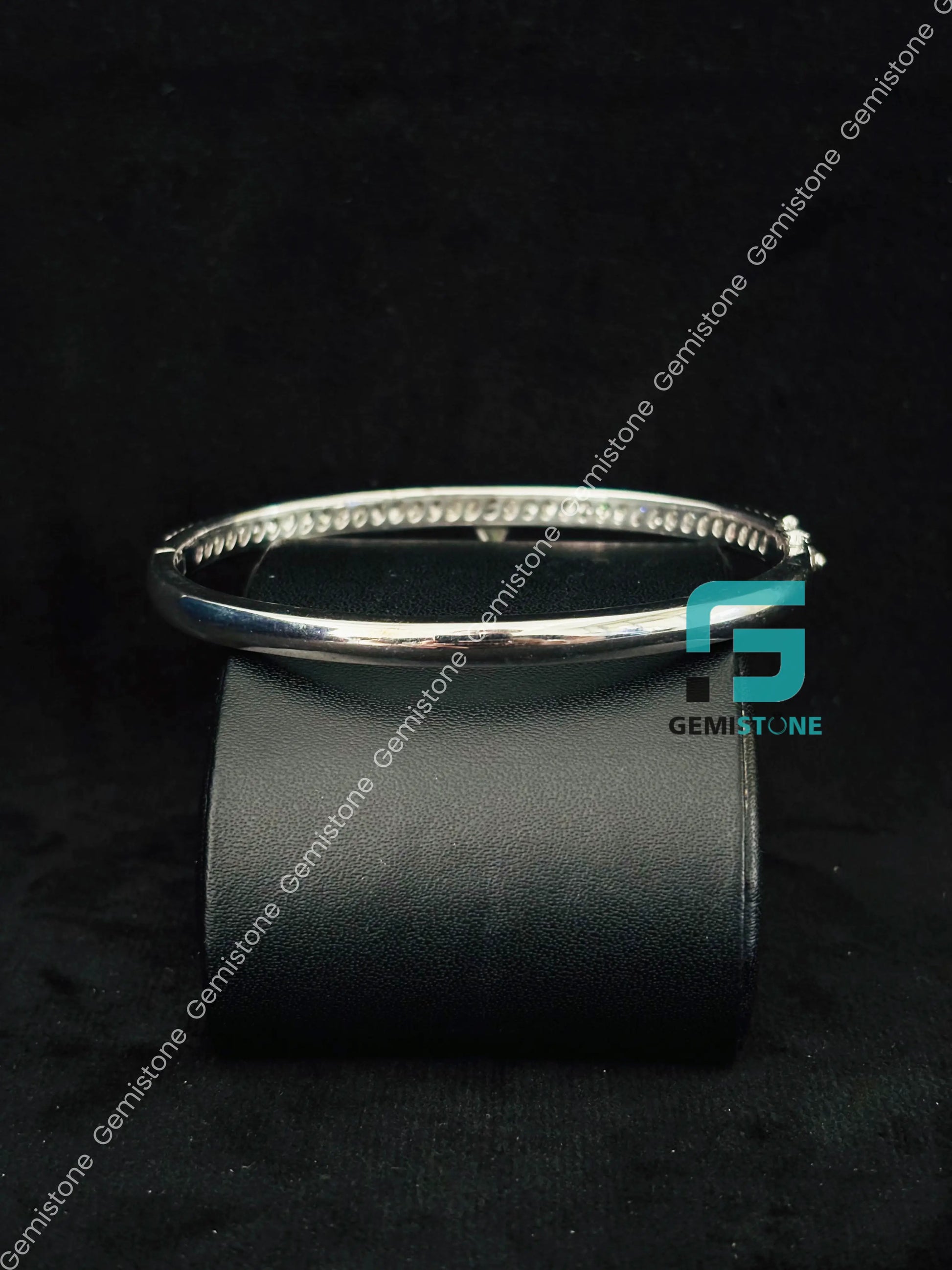 Iced Out Moissanite Studded Bangle Bracelet For Women