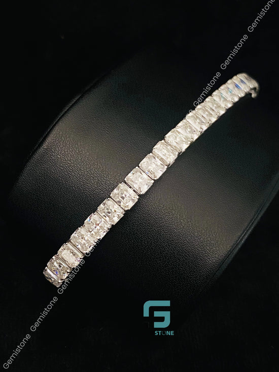 Iced Out Moissanite Tennis Radiant Bracelet