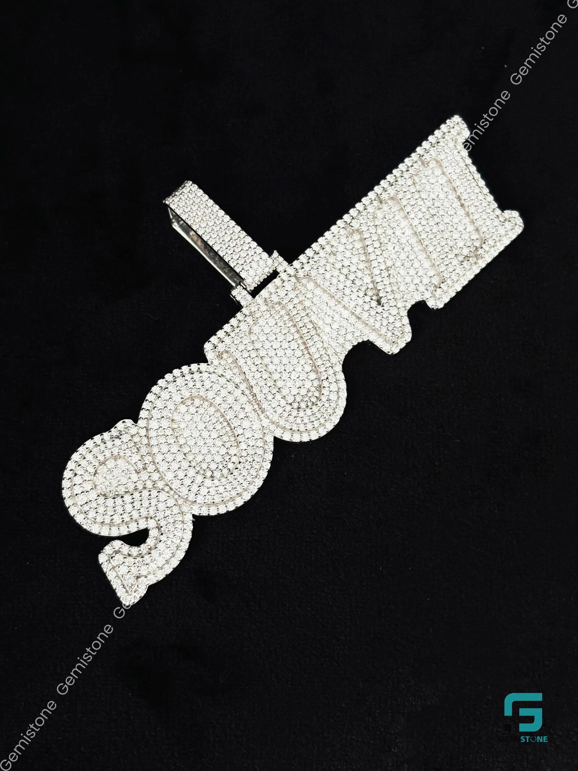 Iced out Studded VVS Moissanite Pendant