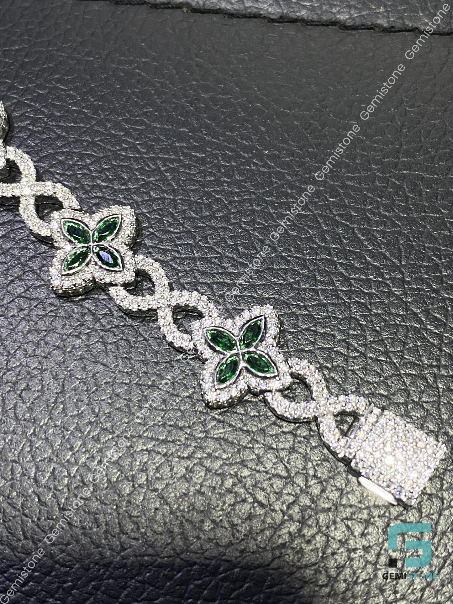 Infinity Clover Moissanite Diamond Bracelet