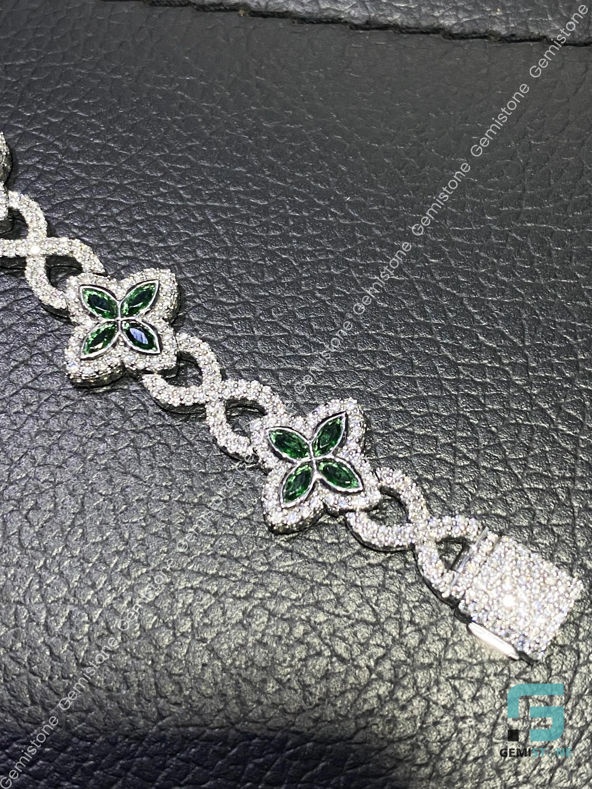Infinity Clover Moissanite Diamond Bracelet