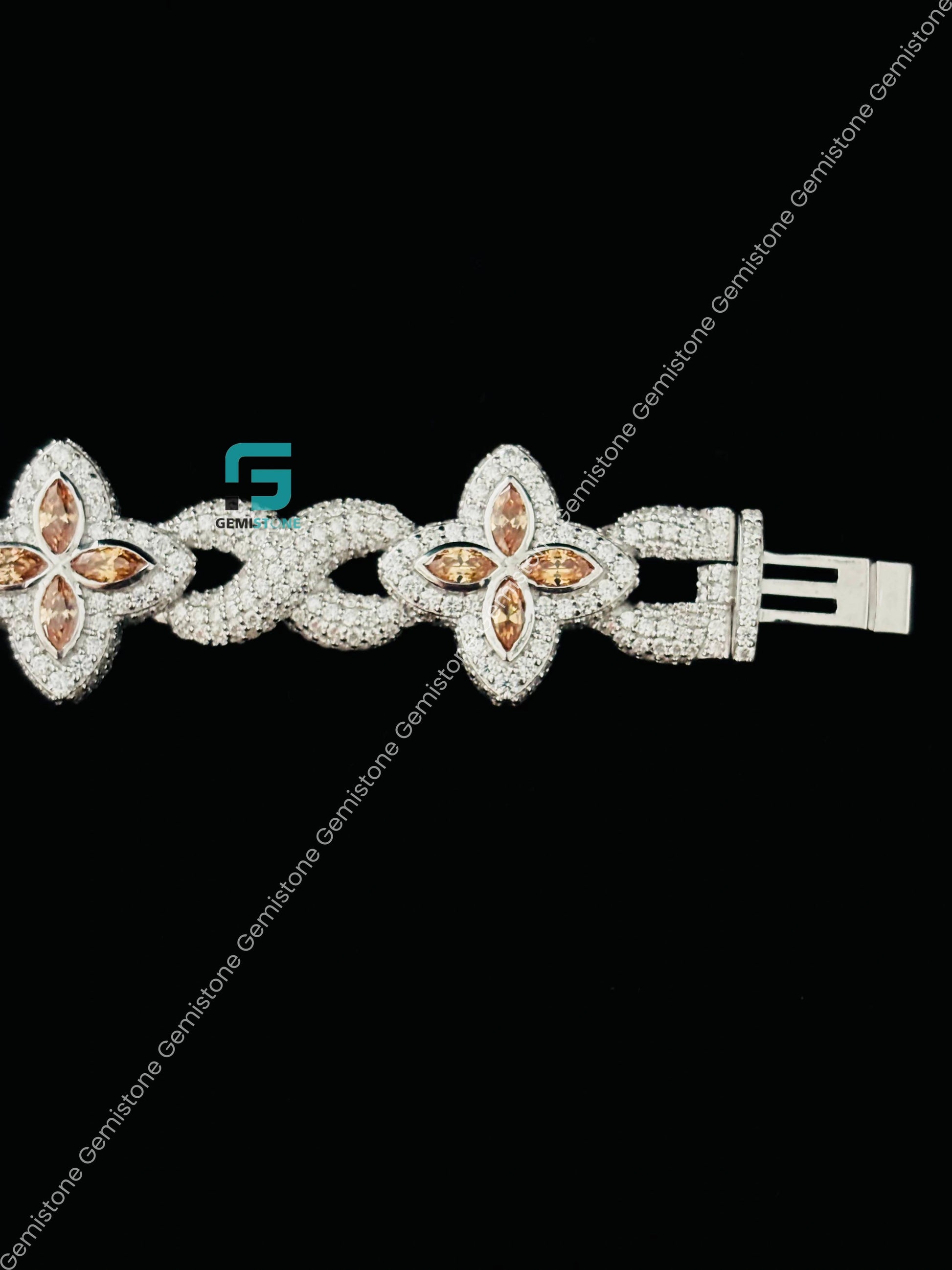 Infinity Link Moissanite Bracelet For Unisex