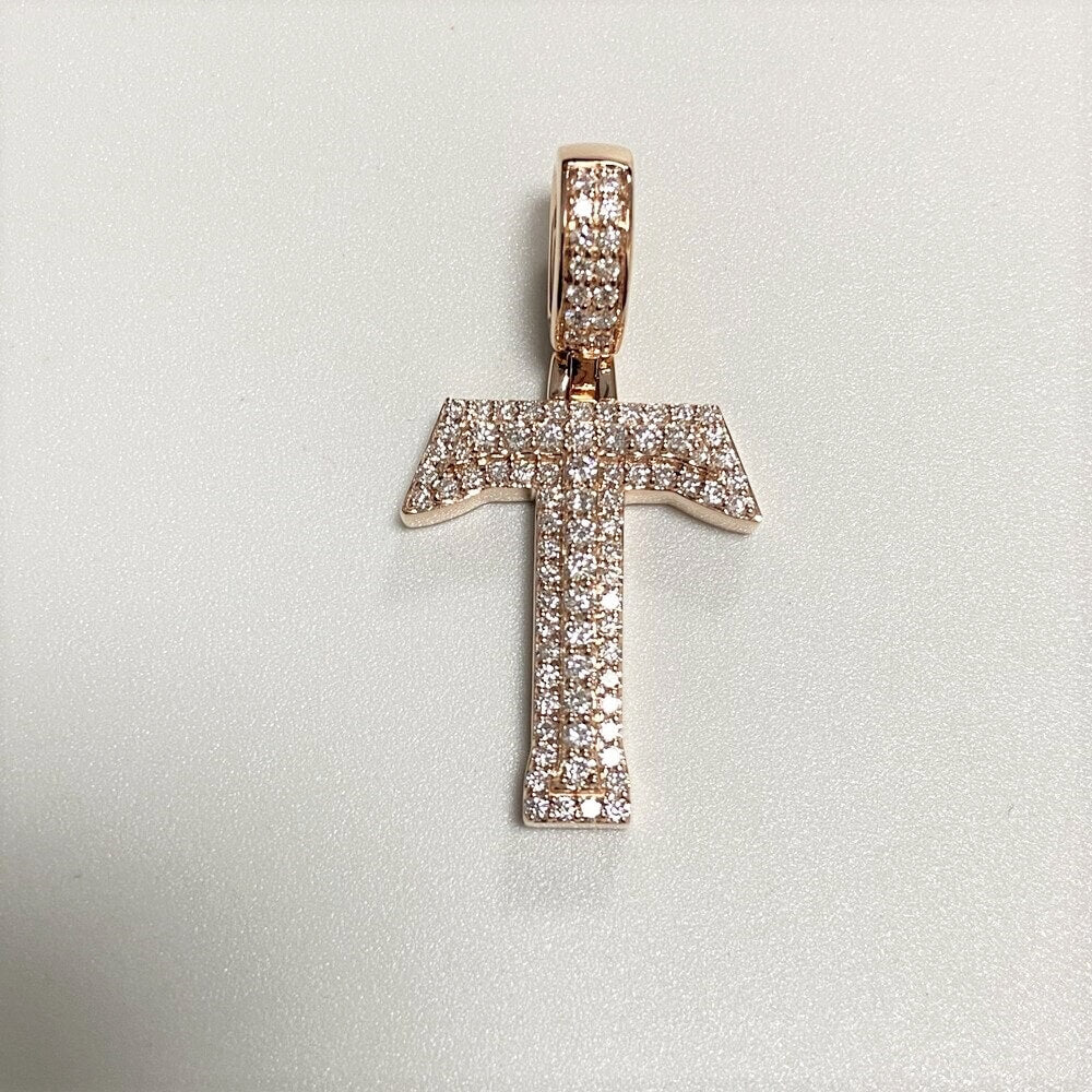 Iced Out Moissanite Custom Initial T Letter Pendant