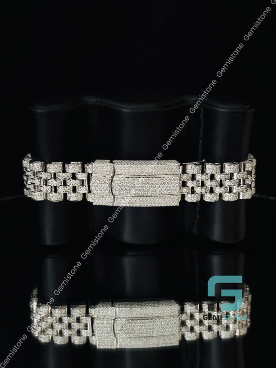 Jubilee Belt Moissanite Bust Down Watch