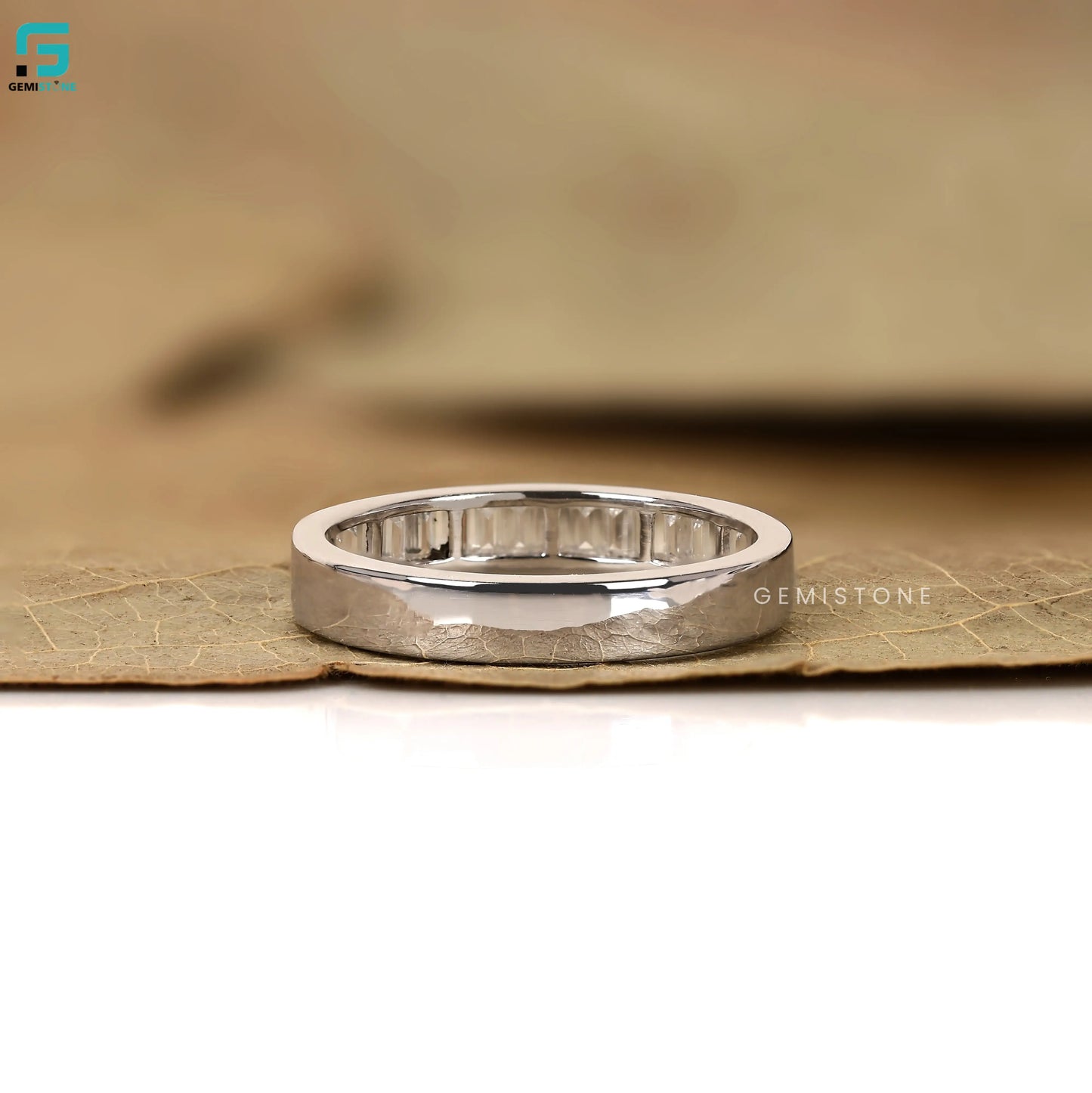 Lab Grown Diamond Emerald Engagement Band For Women