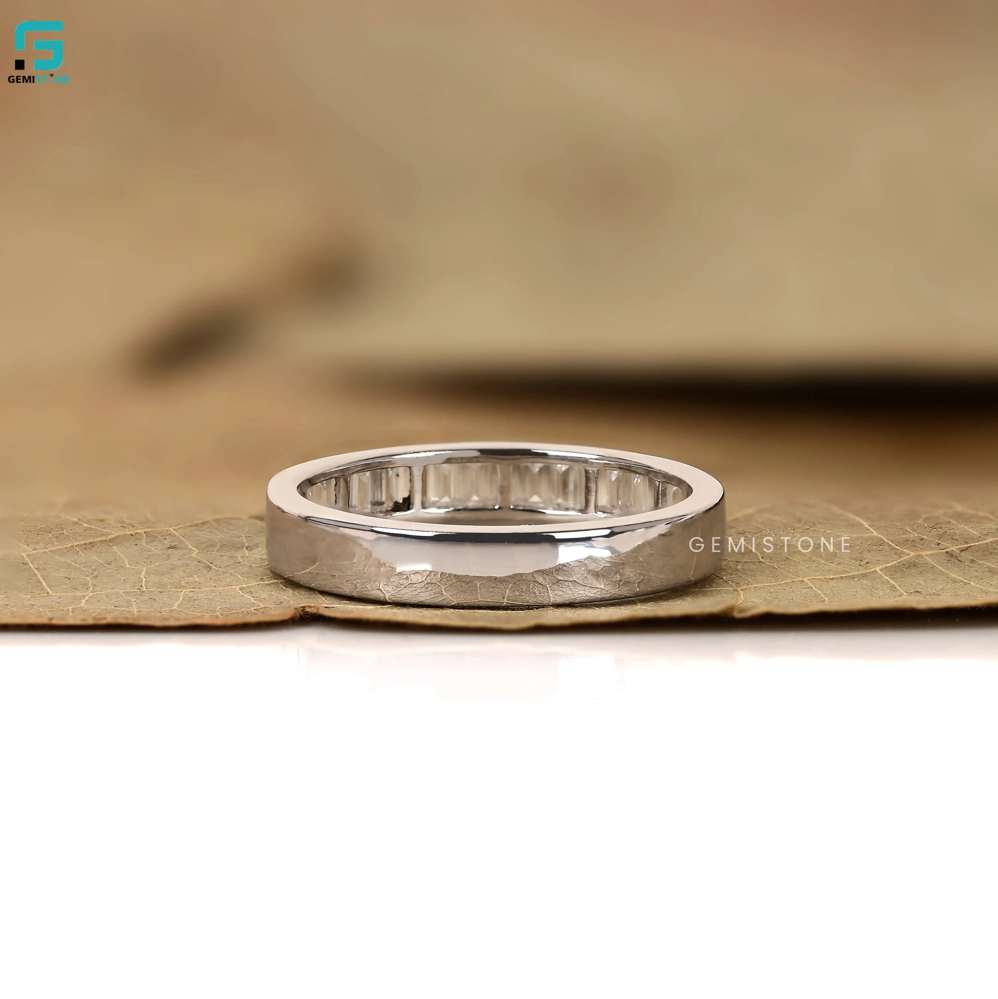 Lab Grown Diamond Emerald Engagement Band For Women