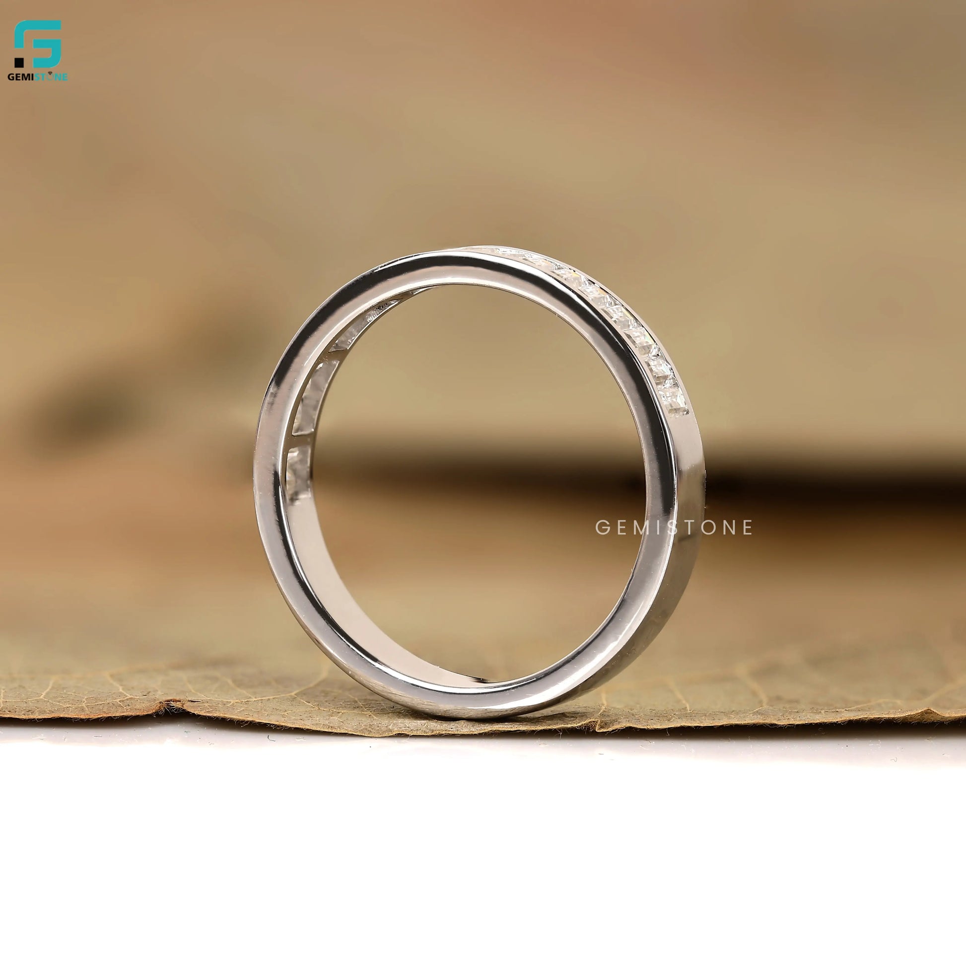 Lab Grown Diamond Emerald Wedding Band