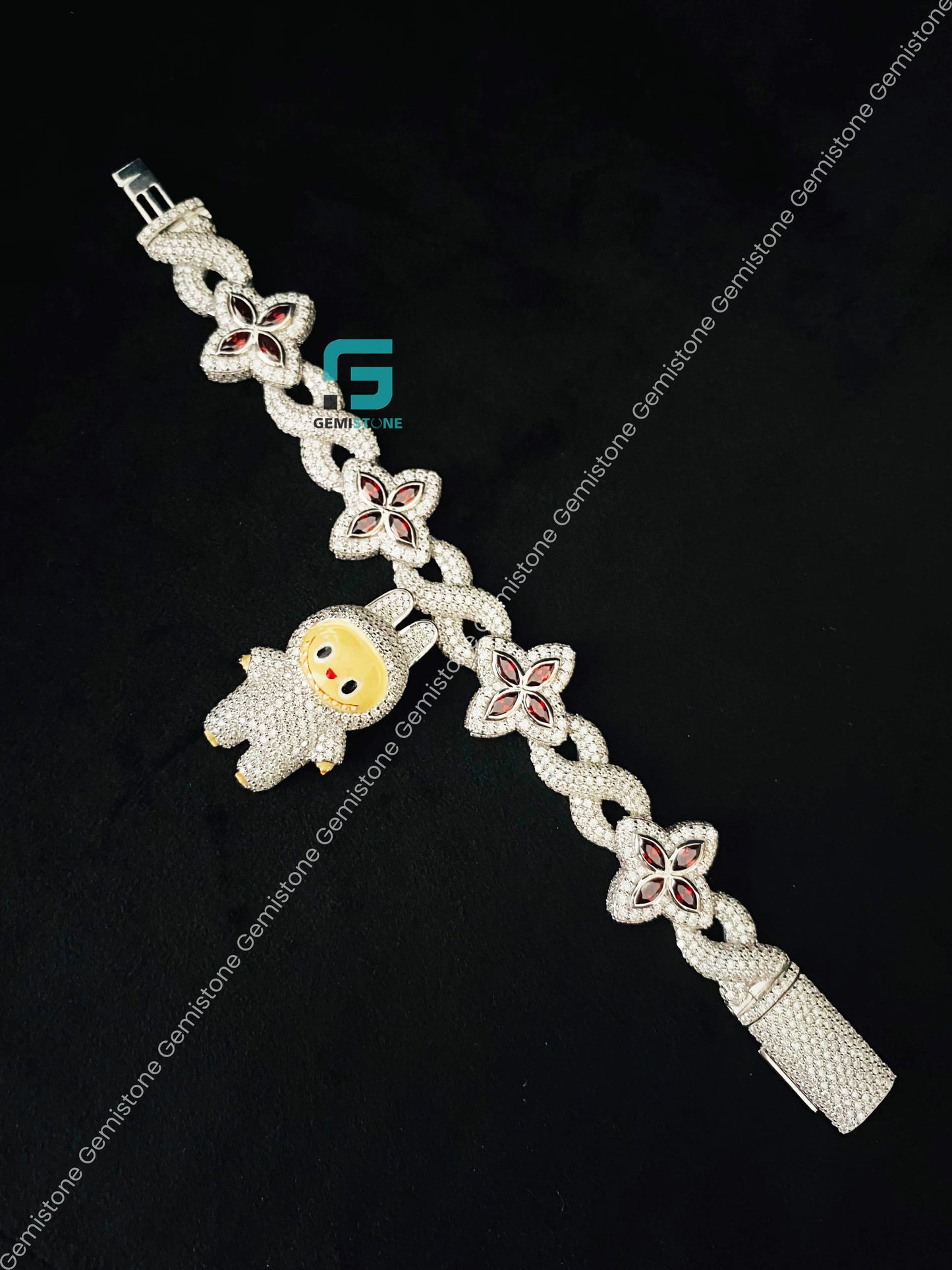 Labubu Moissanite Clover Bracelet