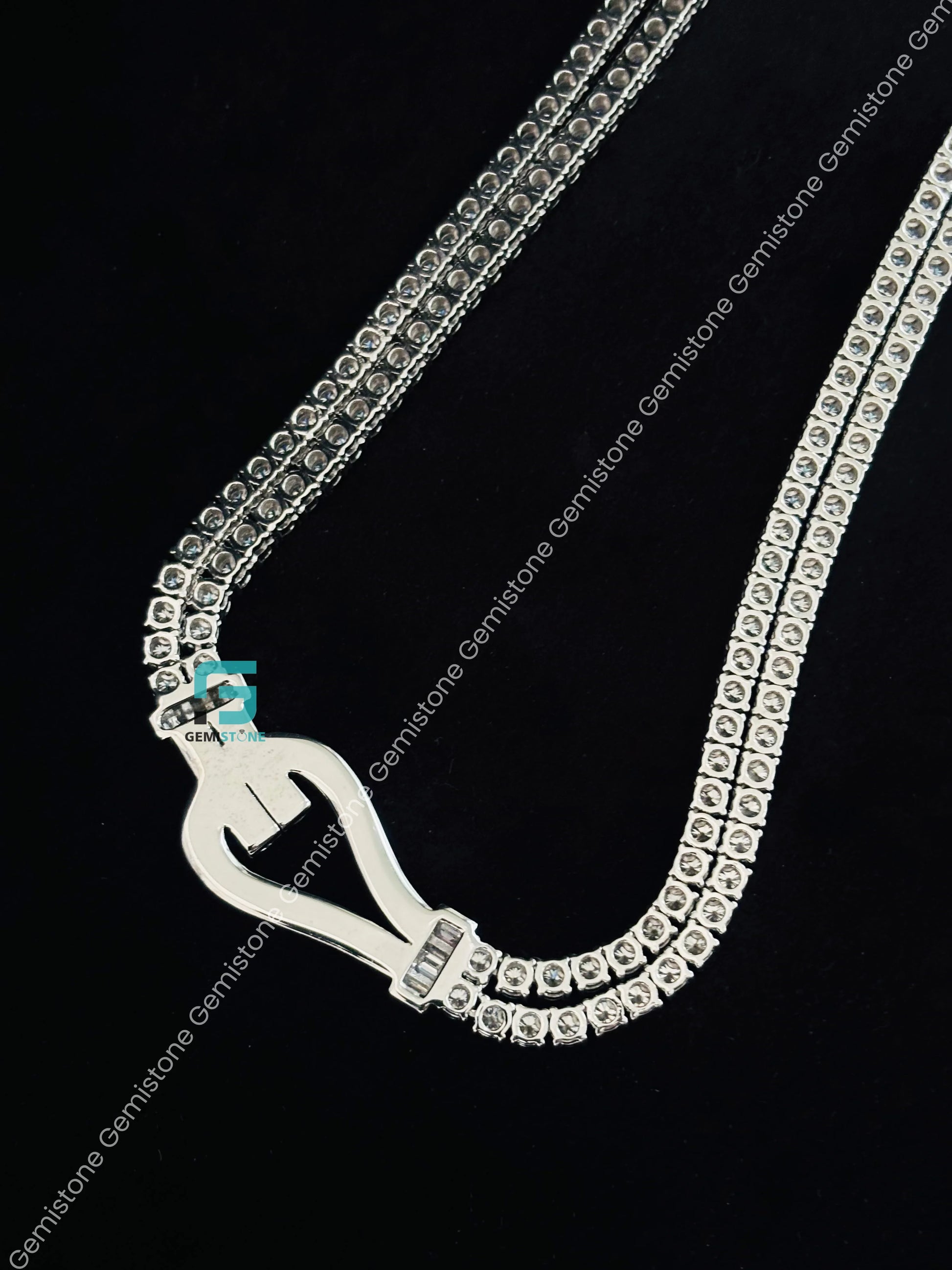 Lasso Moissanite Necklace In 925 Sterling Silver Gift