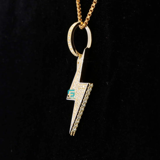 VVS Moissanite Micro Iced Lighting Blot Flash Pendant